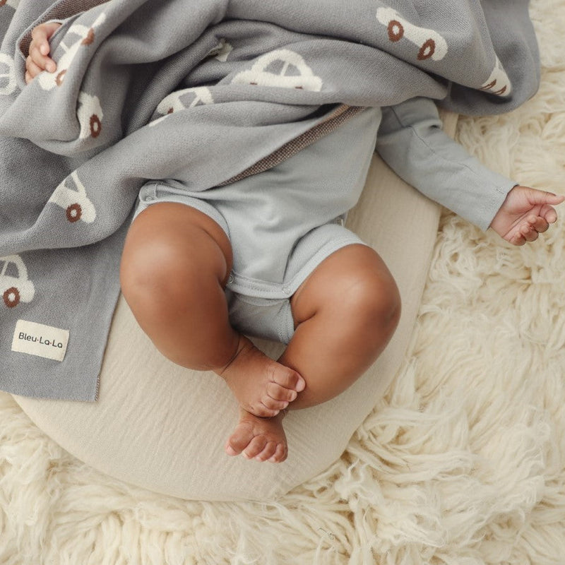 Cozy Cotton Knit Car Swaddle Blanket for Babies – by Bleu La La