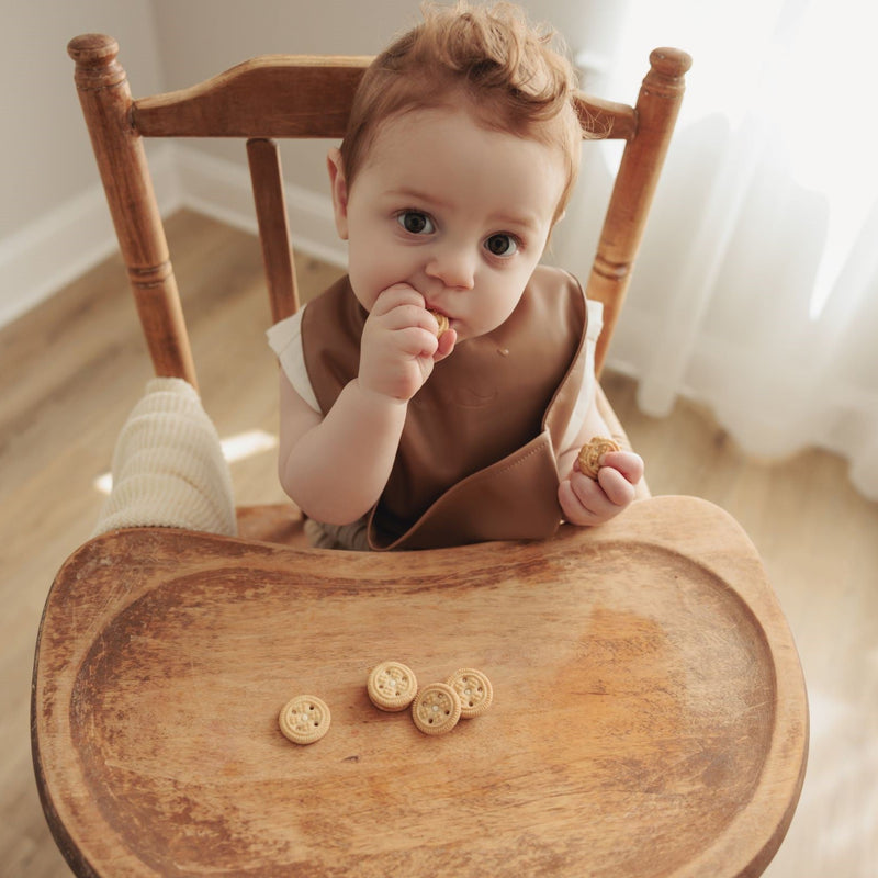 Vegan Leather Bib Set (0–12 Months) – Easy Clean, Ultra Soft by Bleu La La