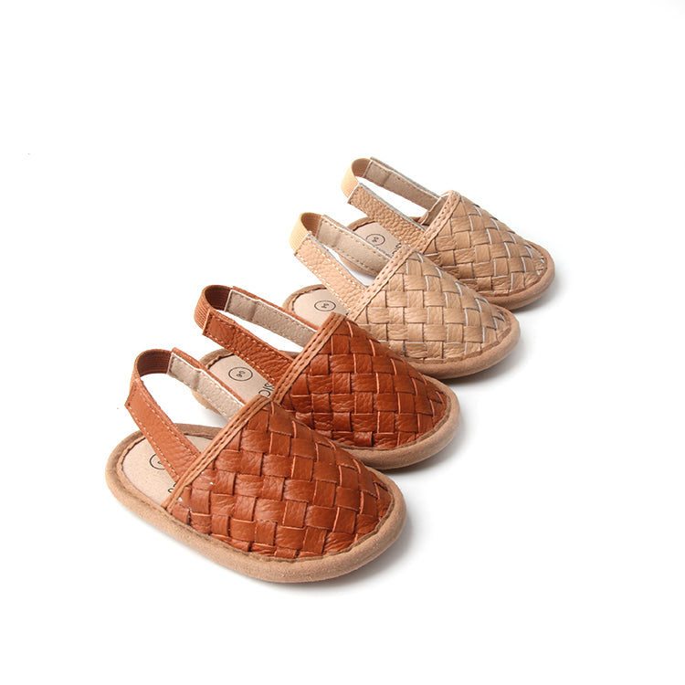 Woven Leather Baby Sandals – Supportive Style for Little Explorers by Babe Basics