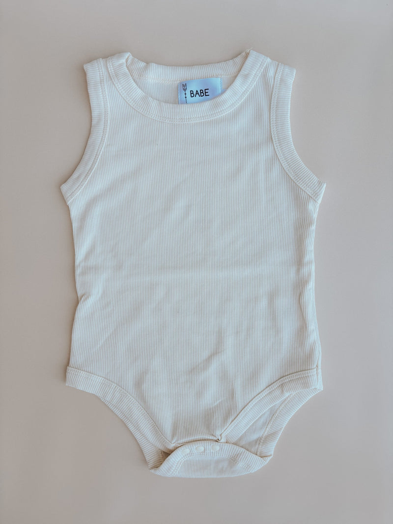 Ribbed Cotton Summer Baby Romper – Cool & Comfy by Babe Basics