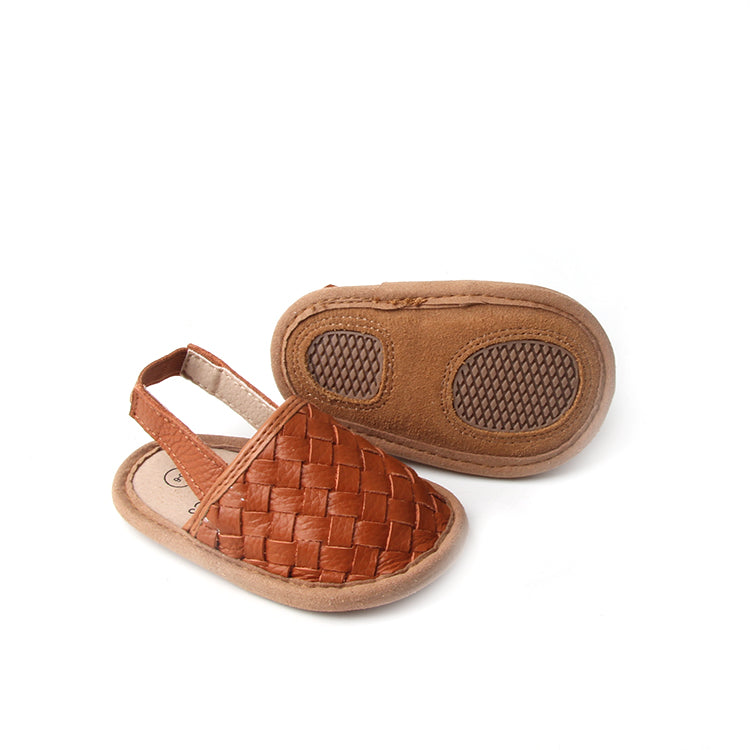 Woven Leather Baby Sandals – Supportive Style for Little Explorers by Babe Basics