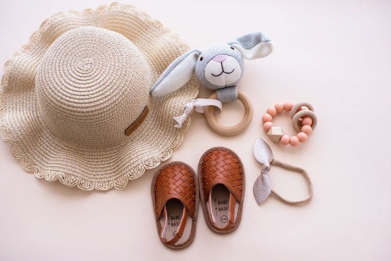 Woven Straw Baby Hat – Adjustable Sun Protection for Ages 0–3