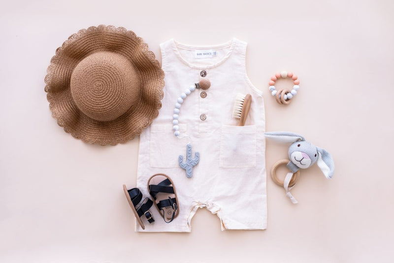 Woven Straw Baby Hat – Adjustable Sun Protection for Ages 0–3