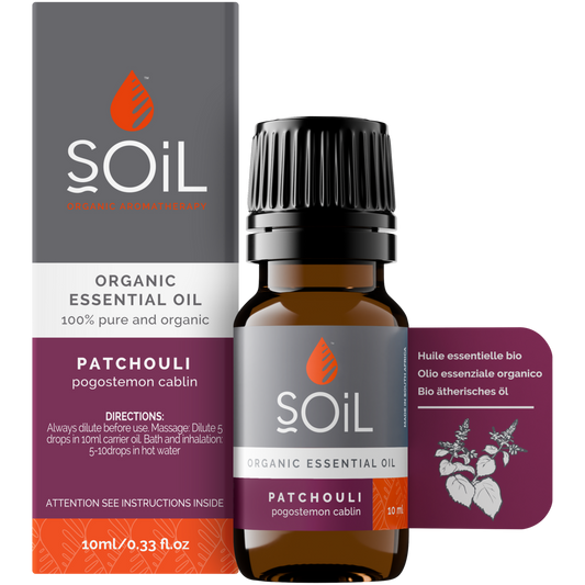 Organic Patchouli Essential Oil (Pogostemon cablin) — 10ml