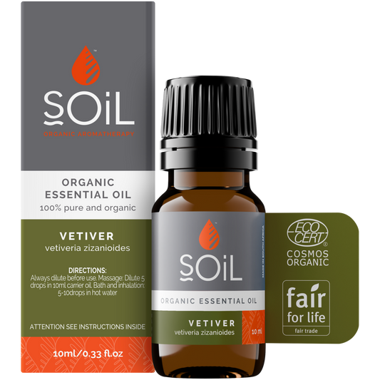 Organic Vetiver Essential Oil (Vetiveria Zizanoides) – 10ml