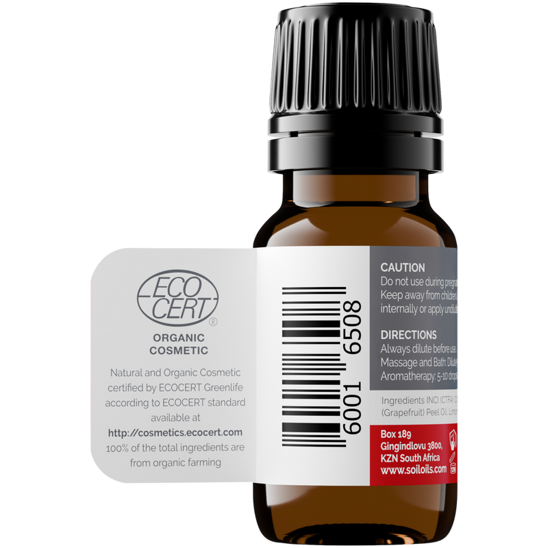 Organic Grapefruit Essential Oil (Citrus Paradisi) – 10ml