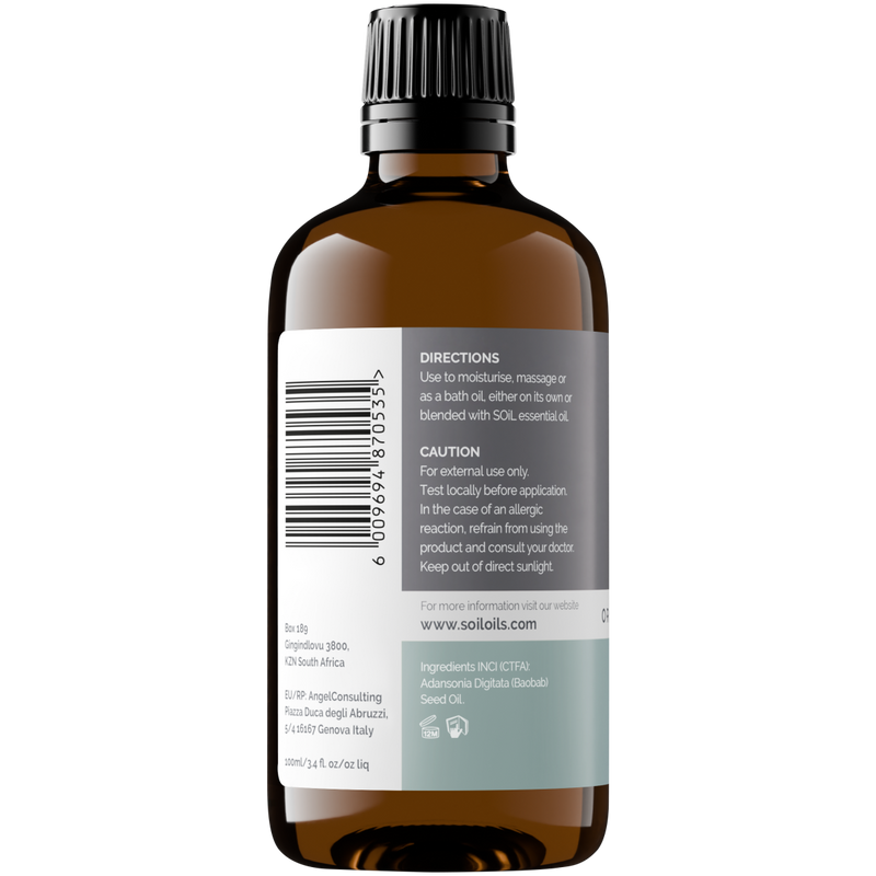 Organic Baobab Oil (Adansonia digitata) – 100ml