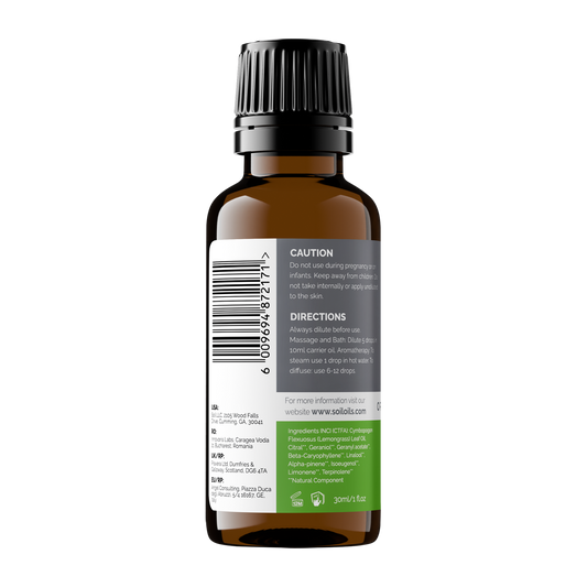 Organic Lemongrass Essential Oil (Cymbopogon citratus) — 30ml