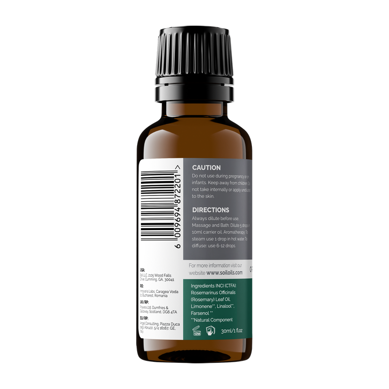 Organic Rosemary Essential Oil (Rosmarinus Officinalis) – 30ml
