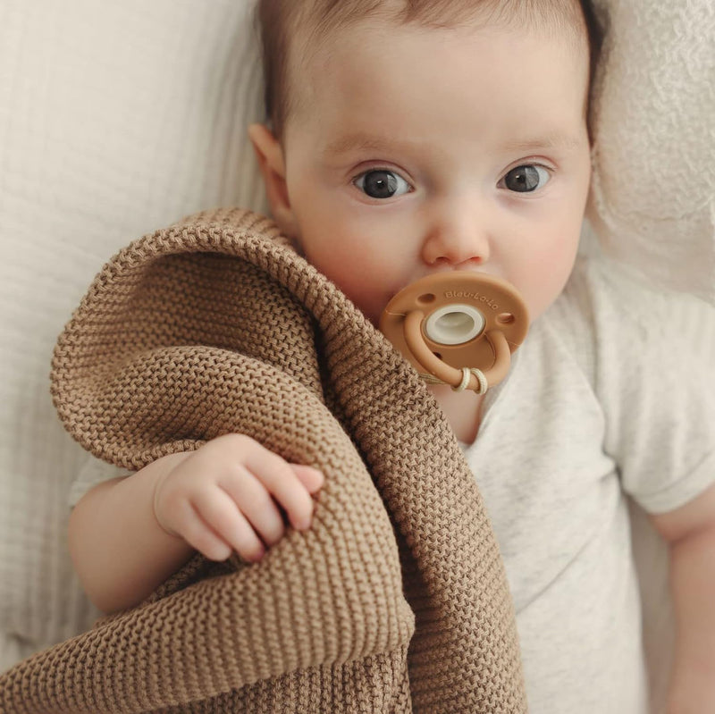 Heritage Knit Baby Blanket – 100% Organic Cotton Swaddle by Bleu La La
