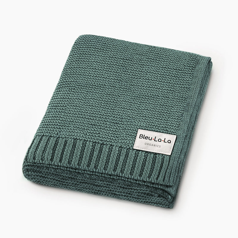 Heritage Knit Baby Blanket – 100% Organic Cotton Swaddle by Bleu La La