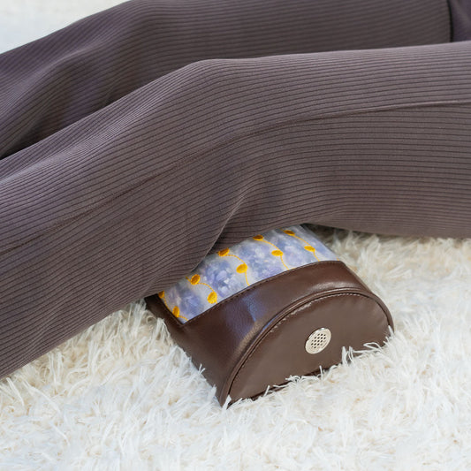 Soft and warm amethyst bolster for neck tension relief