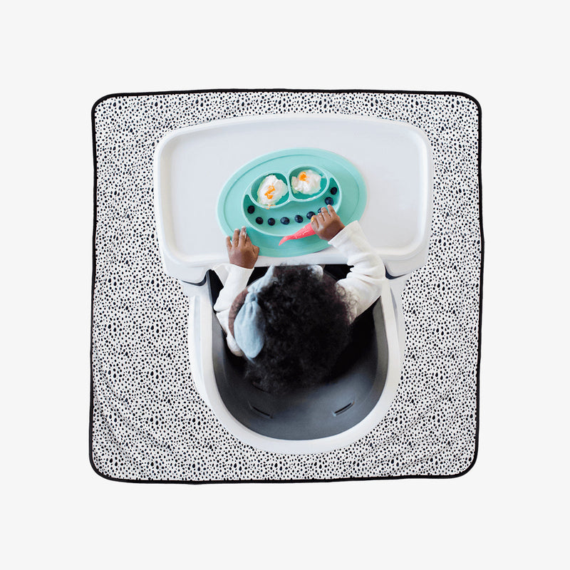 BapronBaby® Splash Mat in Organic Dots / Large Waterproof Pad to Catch Highchair Mess