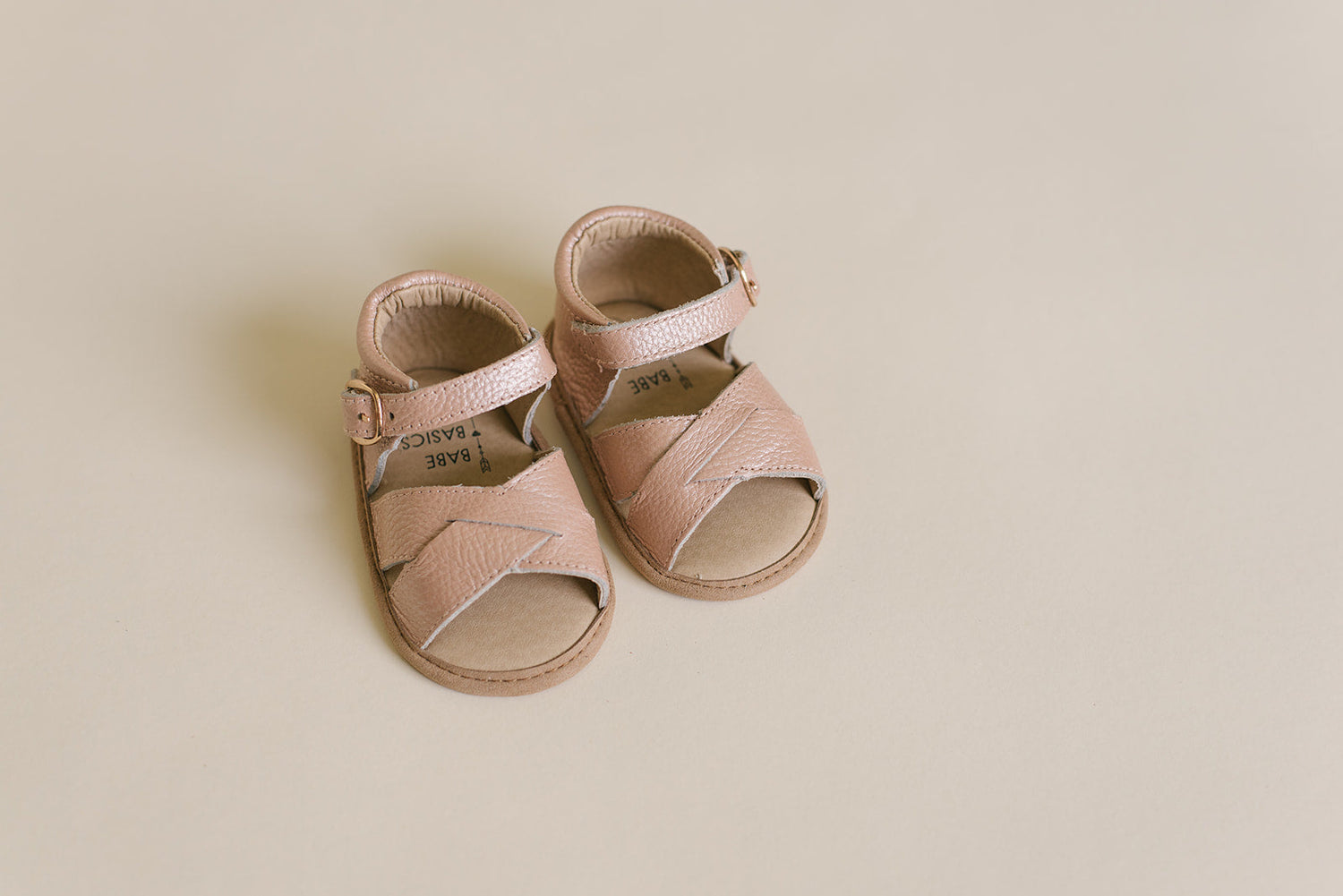 Blush Leather Baby Sandals – Soft + Supportive by Babe Basics