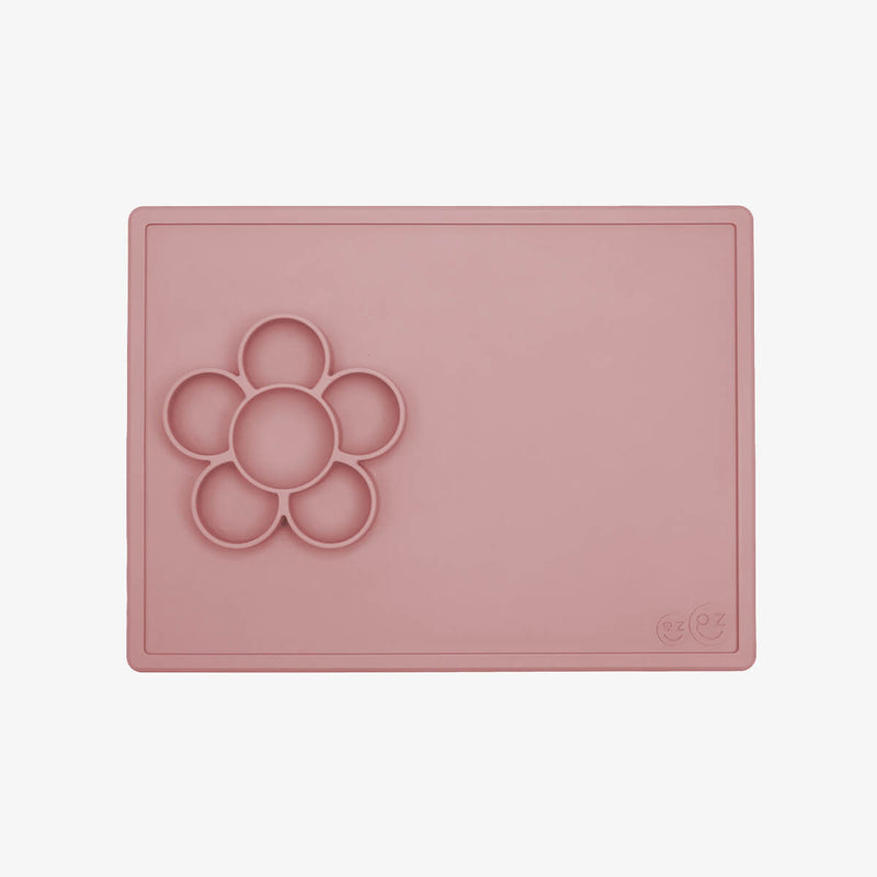 The Play Mat in Blush by ezpz / Large Silicone Craft Plate that Suctions to the Table #color_blush / Play Mat – Non-Tip Craft + Activity Surface for Toddlers by ezpz