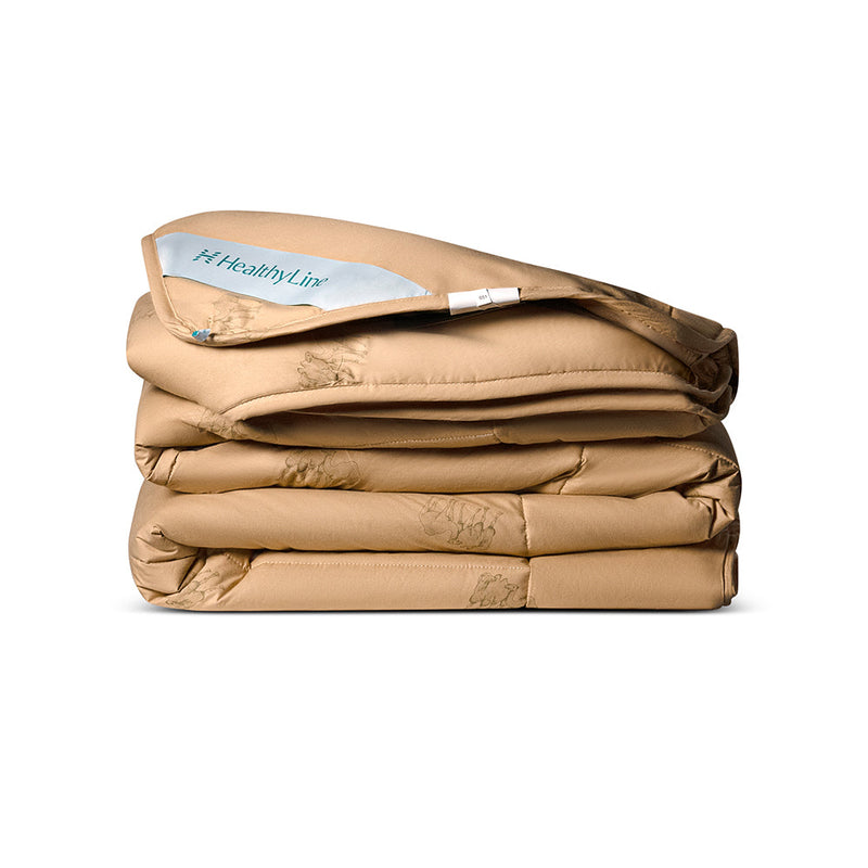 Natural Camel Hair 300 GSM Winter Comforter, Hypoallergenic and Luxuriously Soft