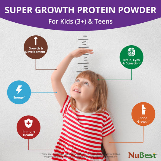 Chocolate Protein for Growth & Development – Kids and Teens 3+ by NuBest Nutrition