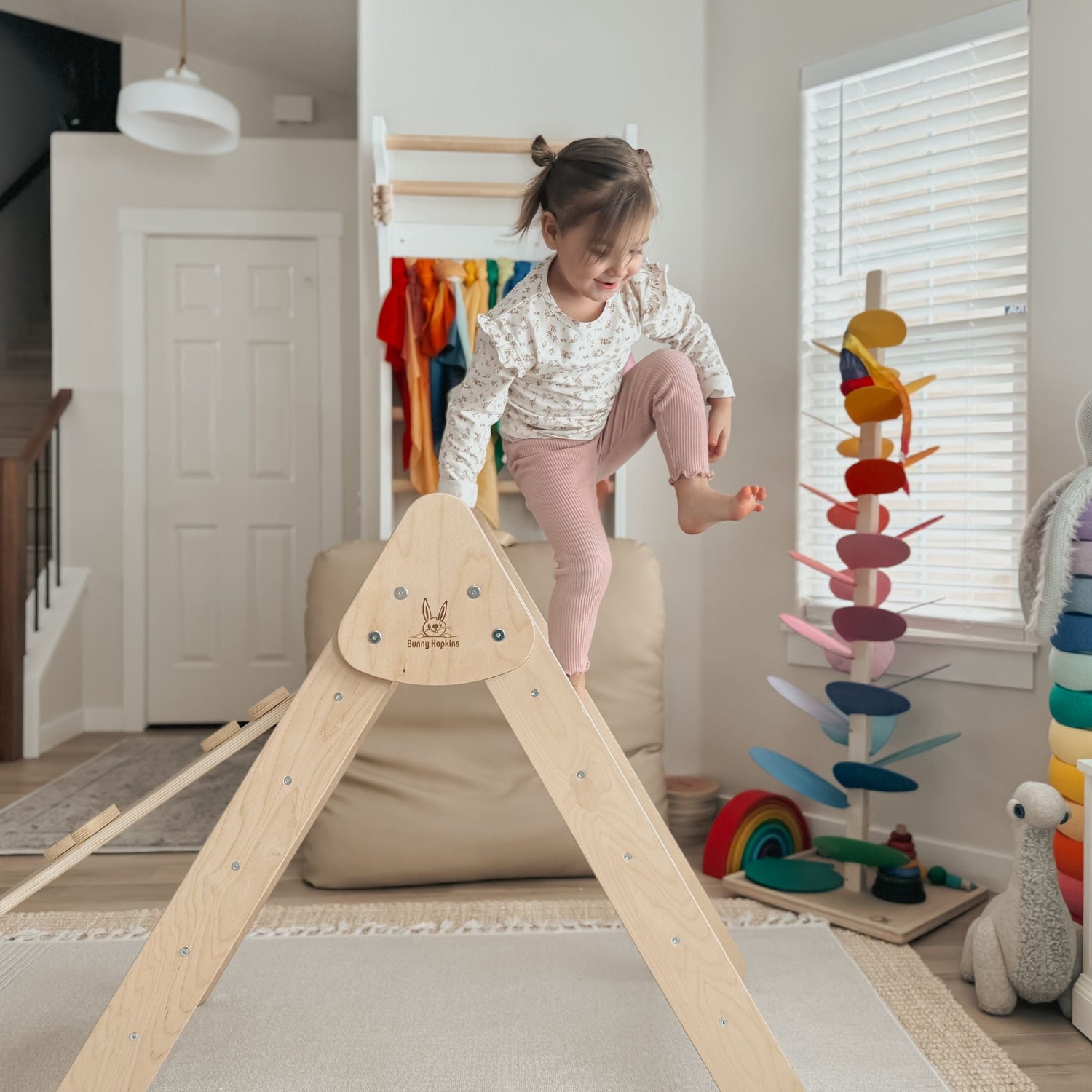 Pikler Triangle Climber Set – Boost Balance & Play by Bunny Hopkins