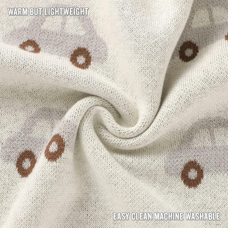 Cozy Cotton Knit Car Swaddle Blanket for Babies – by Bleu La La