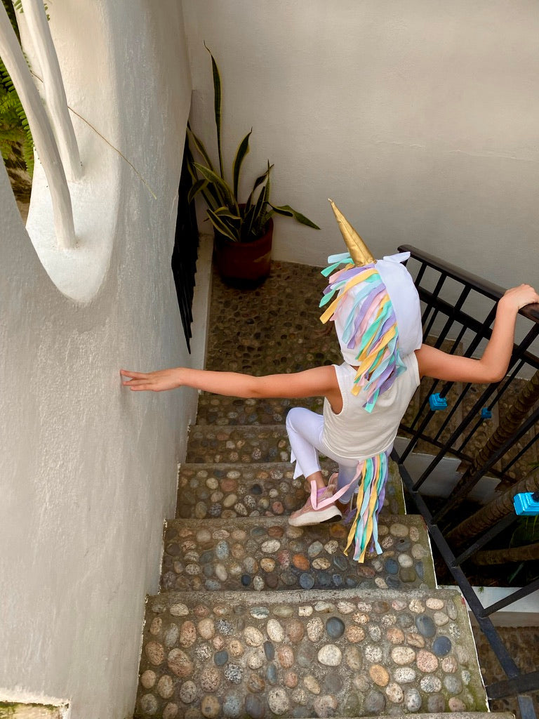 White and Pastel Rainbow Unicorn Pajama Costume – Baby / Kids’ Dress Up & Pretend Play