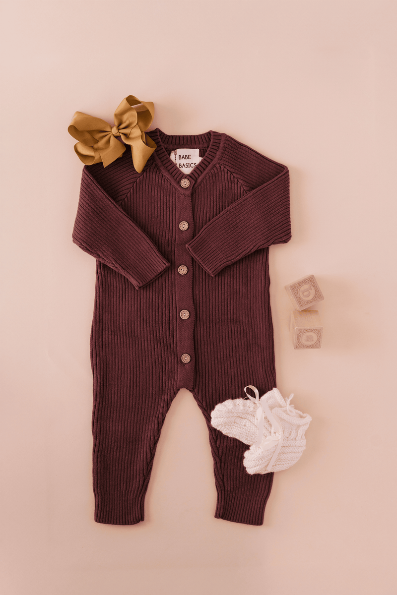 Everyday Ribbed Baby Romper – Cozy & Cute Fall Essential by Babe Basics