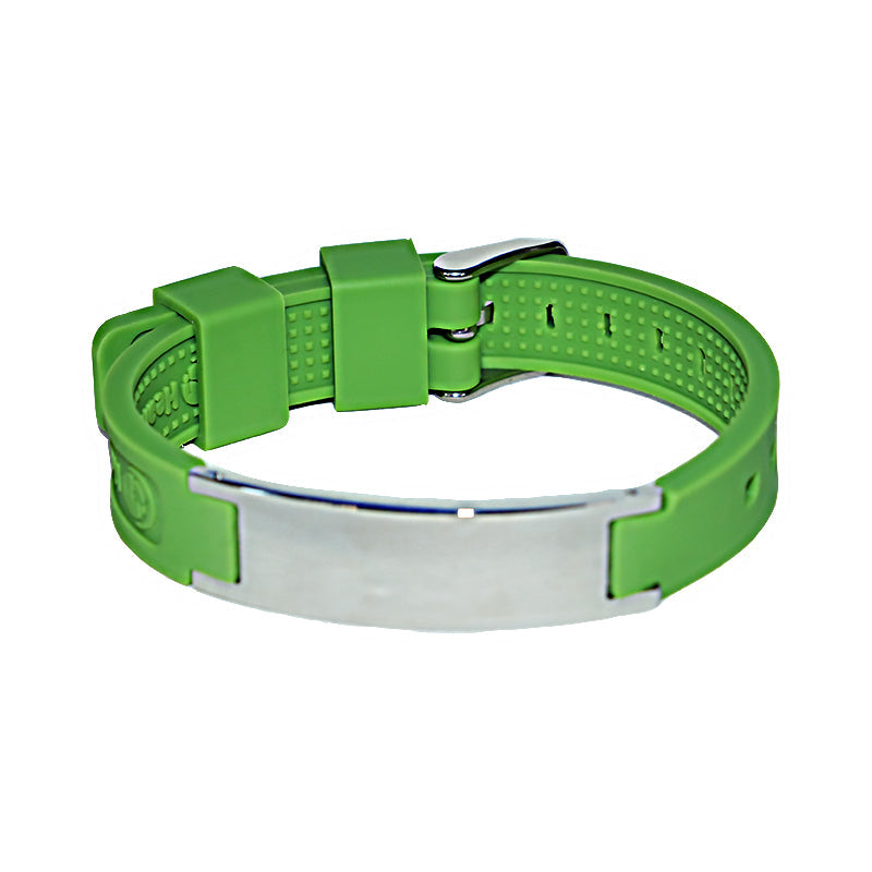 Silicone 4-in-1 energy bracelet with power-enhancing features