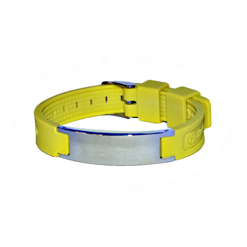 Attractive black silicone bracelet with magnets and negative ions