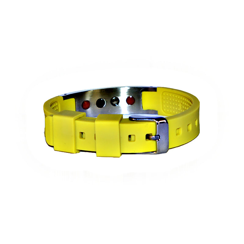 Silicone energy bracelet with 4-in-1 power-enhancing features