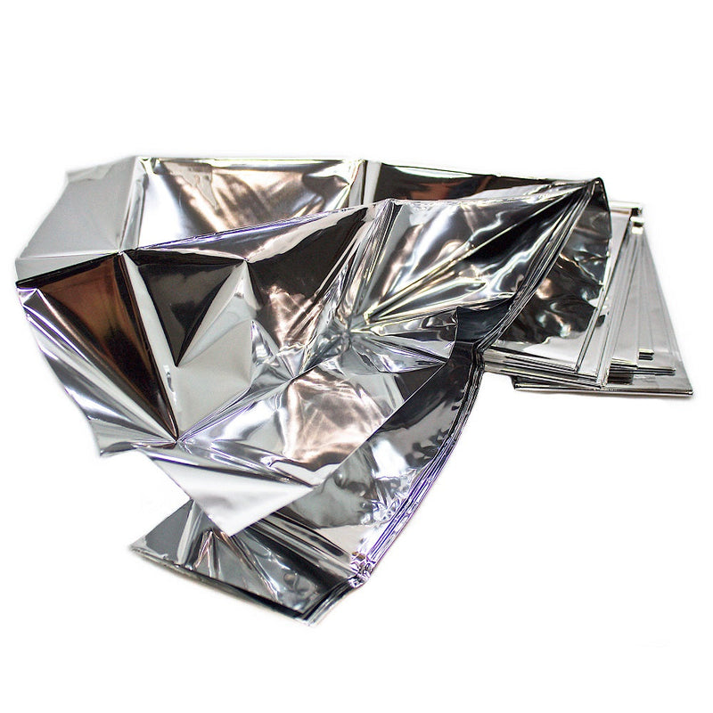 Heat Reflective Survival Mylar Thermal Space Blanket Body Wrap 84x84 Silver (19)