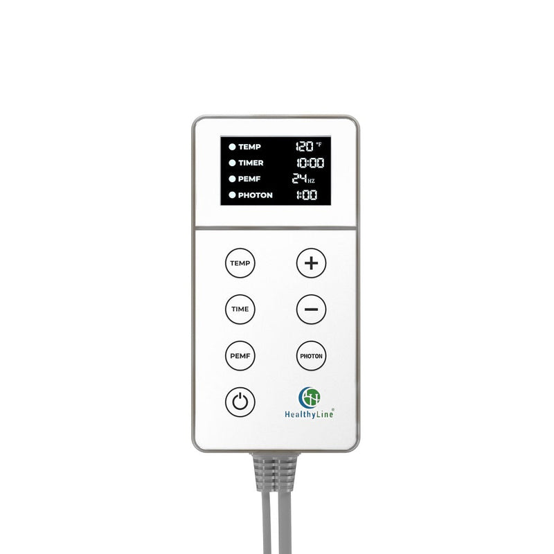 LED Extra Power Heat Photon and PEMF 8-Prong Controller for TAJ Queen & King InfraMat Pro® with 110V and 220V compatibility and built-in safety features