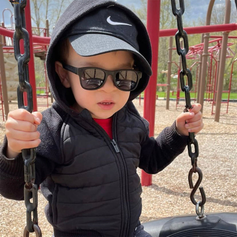 Bueller Toddler Sunglasses – Matte Black by ro•sham•bo eyewear