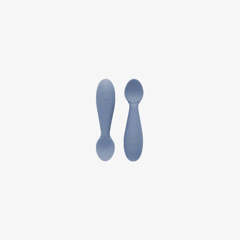 The Tiny Spoon in Indigo by ezpz / Small, Sensory Silicone Spoon for Babies #color_indigo / Indigo Baby-Led™ Tiny Spoons – First Feeding Spoons for Independent Littles