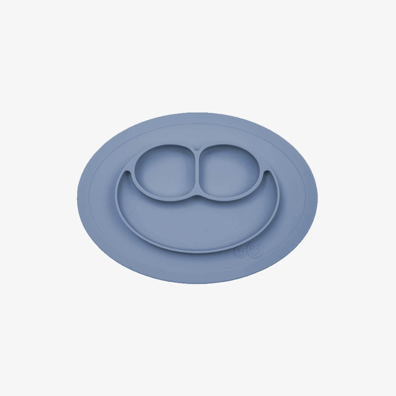The Mini Mat in Indigo by ezpz / Self-Suctioning Silicone Plate + Placemat #color_indigo