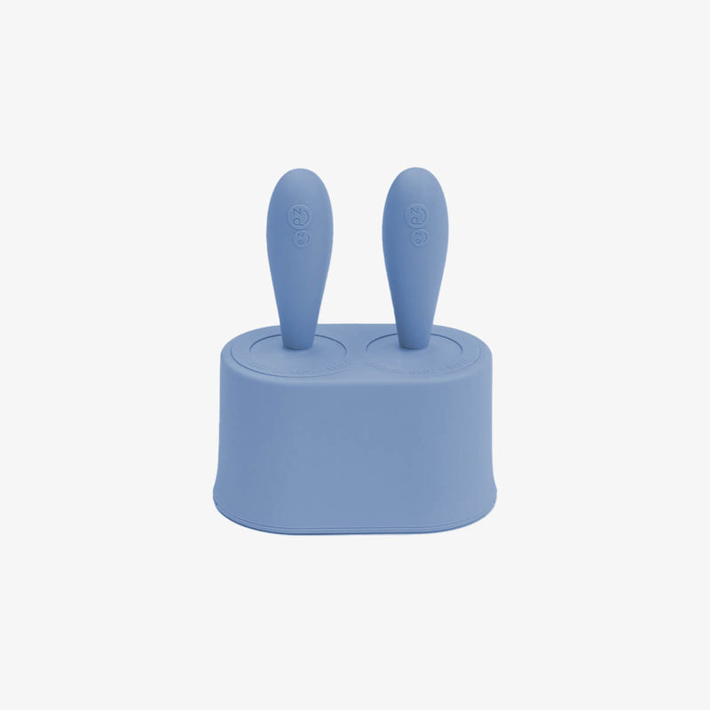 Tiny Pops in Indigo / Silicone Popsicle Mold for Babies, Frozen Puree & Breastmilk Popsicles #color_indigo / Tiny Pops – Baby-Sized Popsicle Mold for Nourishment + Teething Relief by ezpz