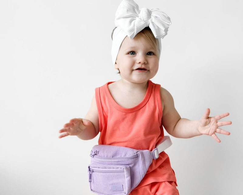 Kids Belt Bag – Lavender | Toddler & Girls Fanny Pack by Big Little Wish