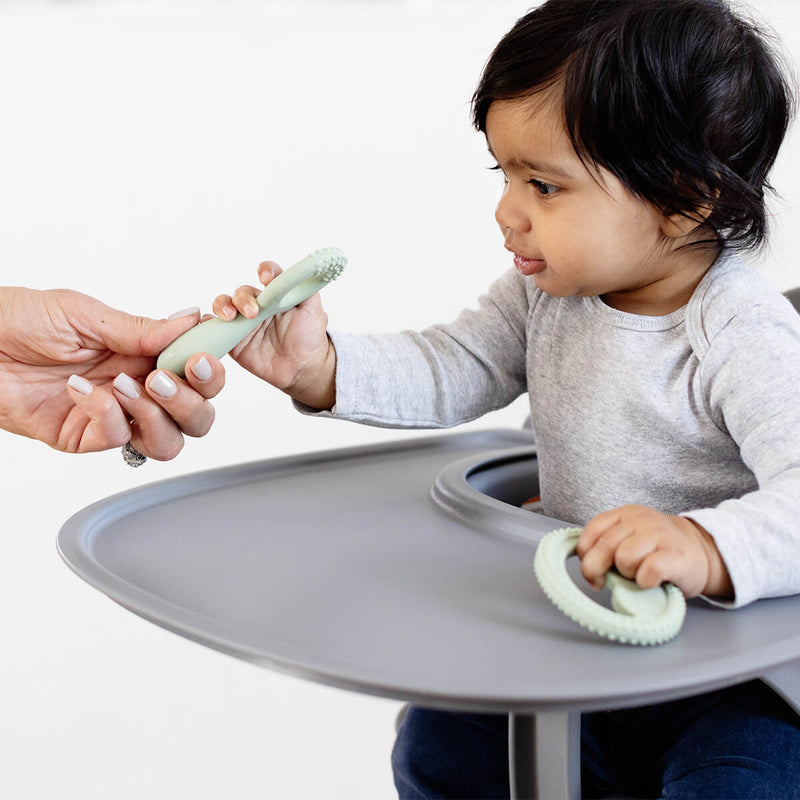 ezpz oral development tools in sage green / silicone teethers for motor skill development #color_sage / Oral Development Tools – Build Strong Bites & Bright Smiles by ezpz