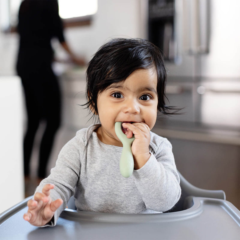ezpz oral development tools in sage green / silicone teethers for motor skill development #color_sage / Oral Development Tools – Build Strong Bites & Bright Smiles by ezpz