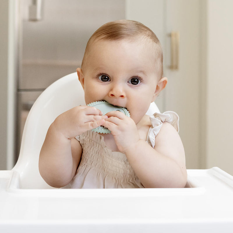 ezpz oral development tools in sage green / silicone teethers for motor skill development #color_sage / Oral Development Tools – Build Strong Bites & Bright Smiles by ezpz