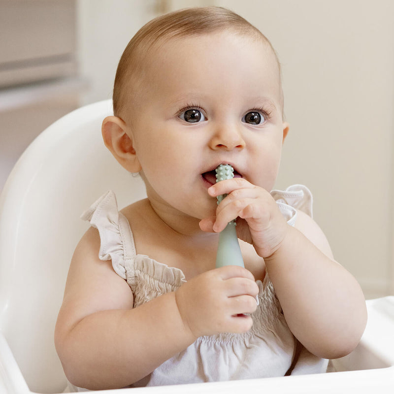 ezpz oral development tools in sage green / silicone teethers for motor skill development #color_sage / Oral Development Tools – Build Strong Bites & Bright Smiles by ezpz