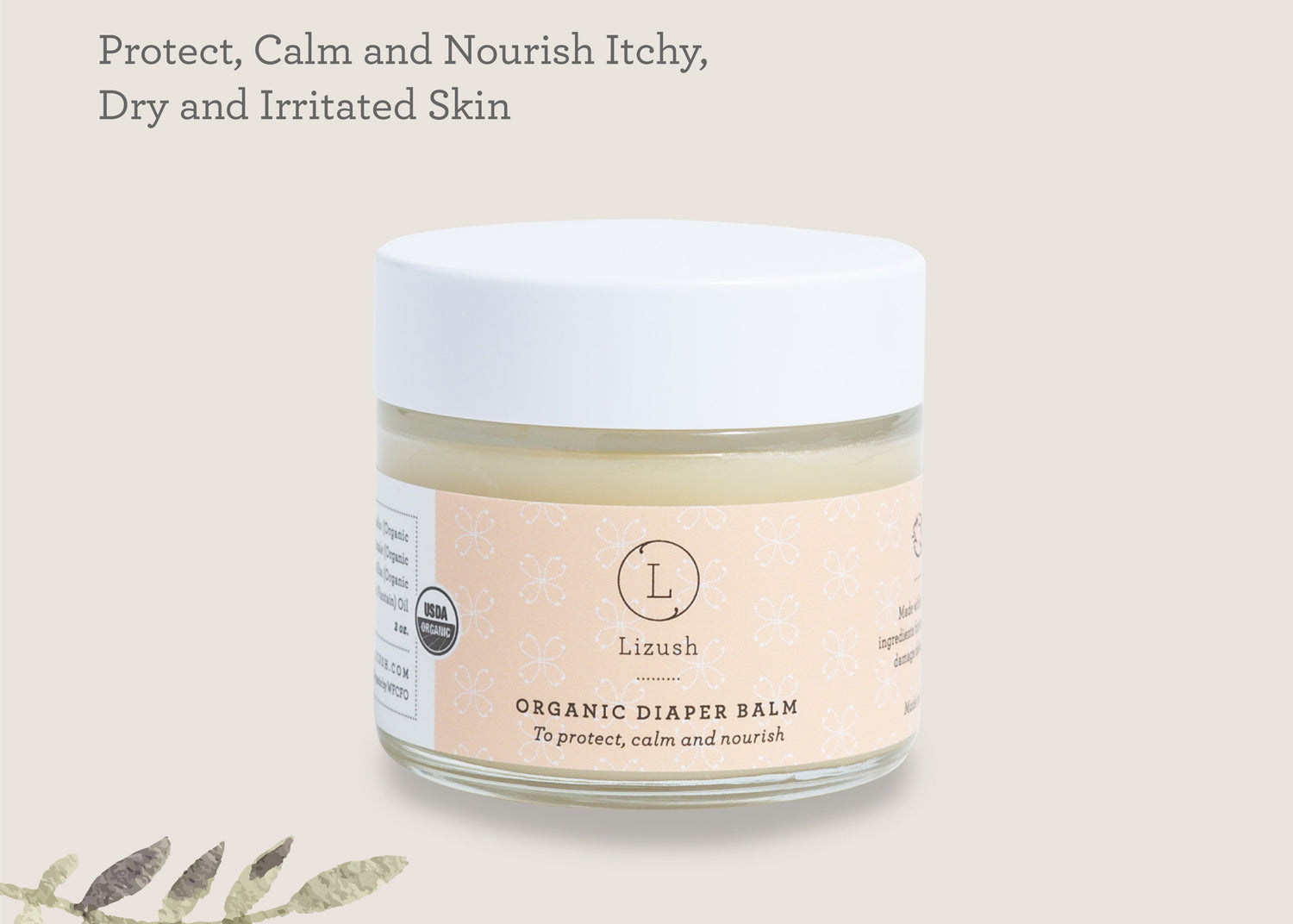 Organic Baby Diaper Balm – Soothe & Nourish Sensitive Skin by Lizush