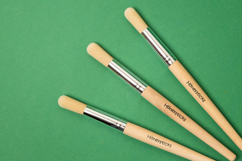 Jumbo Paint Brush Set – Easy Grip for Little Hands by Honeysticks USA