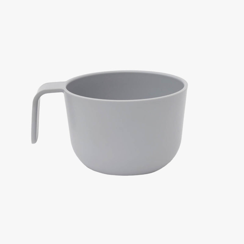 Snack Bowl in Pewter / ezpz Basics Line / Bowl with Handle and Lid for Kids #color_pewter