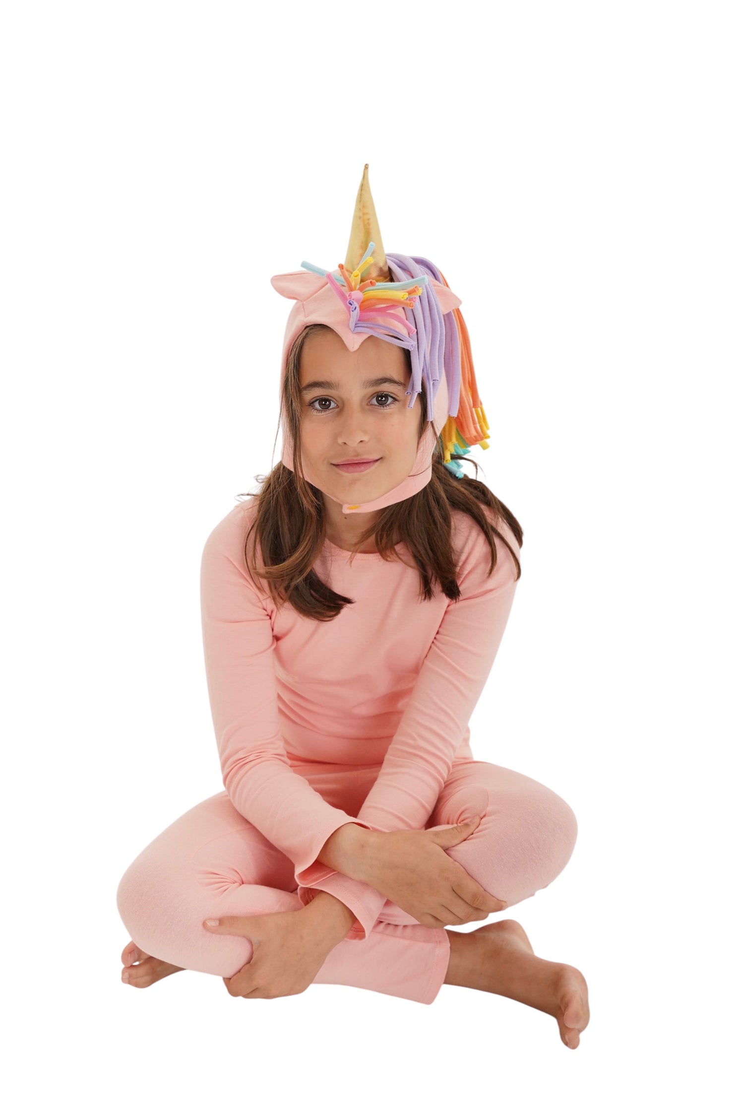 light pink, peach unicorn pajama costume for kids, halloween costume, rainbow hair, pony, little unicorn, magical unicorn, Sunrise Peach Unicorn Costume – Baby / Kids’ Dress Up & Pretend Play Band of the Wild