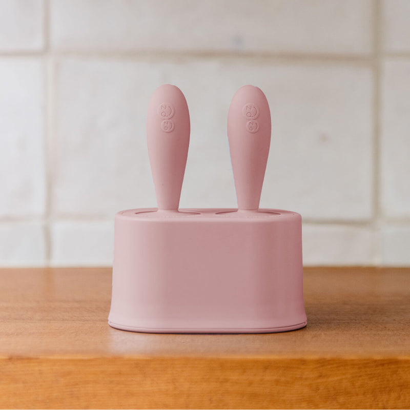 Tiny Pops in Blush / Silicone Popsicle Mold for Babies, Frozen Puree & Breastmilk Popsicles #color_blush / Tiny Pops – Baby-Sized Popsicle Mold for Nourishment + Teething Relief by ezpz