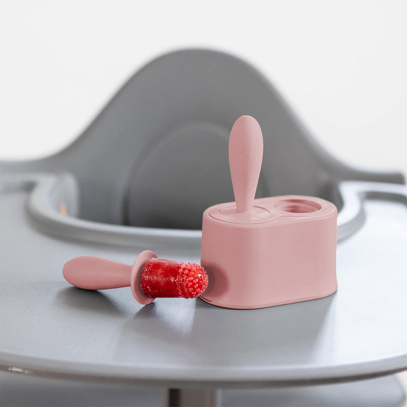 Tiny Pops in Blush / Silicone Popsicle Mold for Babies, Frozen Puree & Breastmilk Popsicles #color_blush / Tiny Pops – Baby-Sized Popsicle Mold for Nourishment + Teething Relief by ezpz