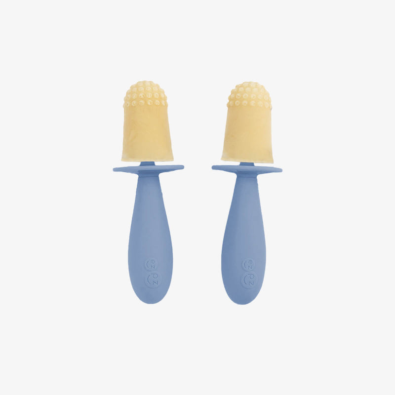 Tiny Pops in Indigo / Silicone Popsicle Mold for Babies, Frozen Puree & Breastmilk Popsicles #color_indigo / Tiny Pops – Baby-Sized Popsicle Mold for Nourishment + Teething Relief by ezpz