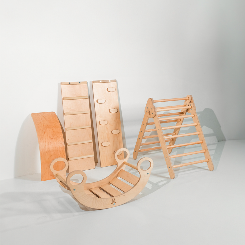 Pikler Triangle Climber Set – Boost Balance & Play by Bunny Hopkins