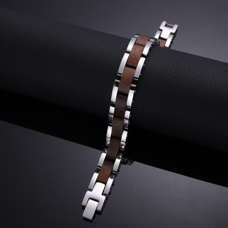 Combination of wood and stainless steel materials