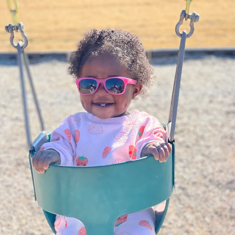 Kelly Baby Sunglasses – Glitter Pink by ro•sham•bo eyewear