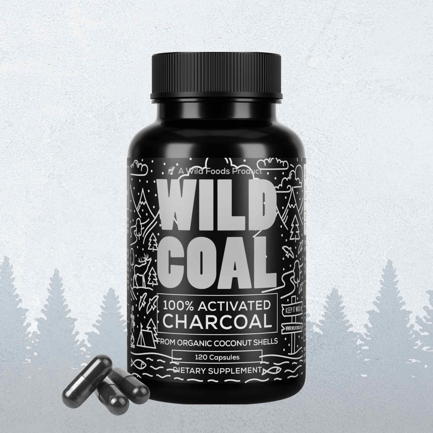 Wild Coal Activated Charcoal – Gentle Gut Detox & Immune Support by Wild Foods
